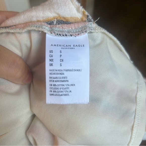 American Eagle Outfitters Multicolor Linen Blend Striped Jumpsuit S - Picture 10 of 10